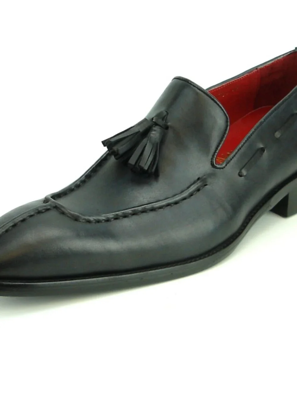 FI-8701 Black Leather Slip on with Tassel Fiesso by Aurelio Garcia